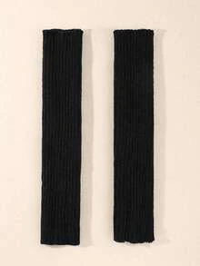 1 Pair Kids Knitted Leg Warmers, Simple Woolen Knit Leg Warmers, Slouch Leg Warmers, Warm & Fashionable Leg Protection - Multicolor - View 4