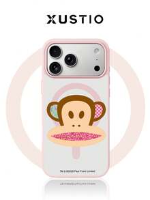 Casing Ponsel Paul Frank Magnetic Matte dengan Lubang Besar, Perlindungan Kamera Anti-Jatuh Menyeluruh, Motif Kartun Monyet dan Bunga, Gaya Baru Kompatibel dengan Seri 11/12/13/14/15/16/17 Pro Max, Hadiah Liburan, Perjalanan Sehari-hari, Pelindung Anti-Jatuh yang Sangat Menarik - MultiWarna - View 1