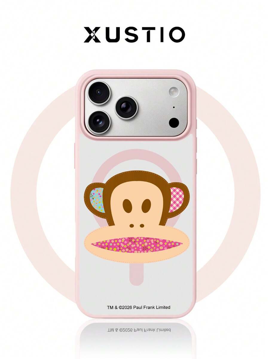 Casing Ponsel Paul Frank Magnetic Matte dengan Lubang Besar, Perlindungan Kamera Anti-Jatuh Menyeluruh, Motif Kartun Monyet dan Bunga, Gaya Baru Kompatibel dengan Seri 11/12/13/14/15/16/17 Pro Max, Hadiah Liburan, Perjalanan Sehari-hari, Pelindung Anti-Jatuh yang Sangat Menarik - MultiWarna - View 1