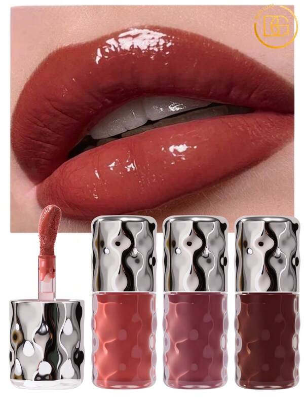 beauty glazed Set Lip Gloss Mengkilap dan Memberikan Volume, Tahan Lama, Tahan Air, Tidak Lengket, Melembapkan, Menghidrasi, dan Memberikan Kilau pada Bibir, Lipstik Cair dengan Kilau Tinggi dan Hasil Akhir Halus seperti Kaca untuk Riasan Anak Perempuan dan Wanita