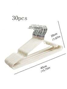 20pcs Non-Slip Metal Dipped Clothes Hangers, Nordic Style Adult Clothes Hangers - White - View 12