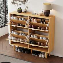 Shoe Cabinet Natural Light Oak Finish - 淺橡木色 - 查看 2