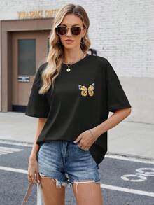 Women T-Shirts - 黑色 - 查看 3