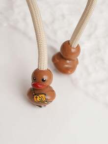 Sweatshirt Pendant Accessory, Suitable For Sweatshirt, Sweatpants And Dress Rope Head Pendant, Cartoon DIY Cute Duck Design Sweatshirt Decoration, Shoelace Charm, Hoodie Drawstring Pendant Rope Head Buckle, Sports Shirt Drawstring Charm, Special Holiday Gift - A - View 9