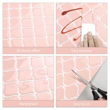 3D Textured Waterproof Lantern Pattern Wall Tiles, Removable Self-Adhesive Wall Stickers For Kitchen Backsplash, Bathroom, Holiday Decor, Home Renovation, Peelable Wallpaper, Spring Decor, Housewarming, Rama Decorative Stickers, Birthday/Graduation Gift - Multicolor - View 10