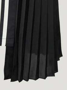 Adidas Originals Women's Pleated Knit Mini Skirt LF2339 - Black and White - View 6