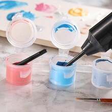 Black Ink Mixer With 50 Mixing Rods And 50 Skull Ink Cups, Suitable For Mixing Tattoo Pigments And Eyebrow Makeup Tools - Black - View 7