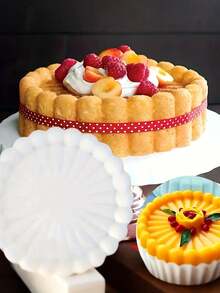 Extra Large Single 100-Fold Round Silicone Cake Mold, Creative 3D French Lace Mousse Cake Pudding Jelly Home DIY Baking Mold, Heat Resistant Easy To Clean Home Cake Making, Party Birthday Cake, Dessert DIY, Mousse Pudding Making Suitable For Mousse Cake French Dessert Mold, Baking Silicone Mold, Cake Baking Pan - Multicolor - View 2