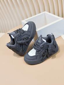 1 Pair Fashionable Sports Skateboard Shoes, Versatile Daily Wear, Breathable, Lightweight, Casual Sports - Grey - View 11
