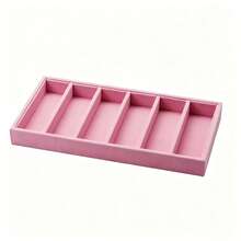 1pc 6-Slot 38*19cm Large Capacity Stackable Space-Saving Scratch-Resistant Wear-Resistant Premium Velvet Eyewear Storage Tray, Minimalist Modern Solid Light Blue Rectangular Thick Frame Soft Lining Fashion Glasses Glasses Watch Small Jewelry Display Organizer Drawer Vanity Storage Box For Bedroom Wardrobe Daily Use Birthday Housewarming Gift - Multicolor - View 11
