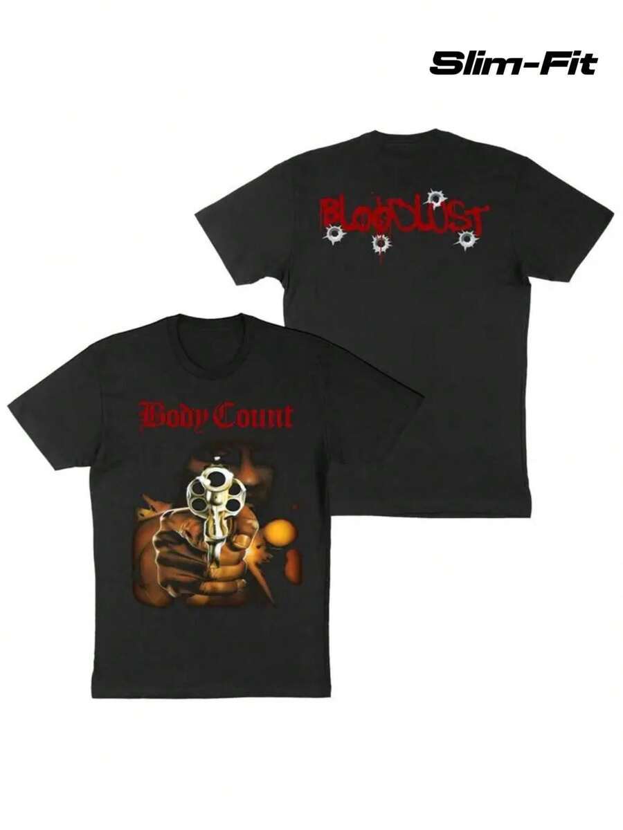 Men T-Shirts - 黑色 - 查看 1
