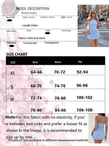 Women's Solid Color Built-In Safety Shorts Woven Double-Layer Waist Ruched Sexy Elegant Elegant Fashion Resort Super Mini Dress Summer - Blue - View 4