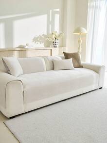 1 buah Bantal Sofa Warna Polos, Sarung Sofa Anti Selip Sepanjang Musim, Pelindung Anti Gores Ramah Hewan Peliharaan, Dapat Dicuci dengan Mesin, Dekorasi Rumah yang Cocok untuk Ruang Tamu, Sofa Sudut Bentuk L, Sofa Tunggal, Sofa Dua Dudukan, Sofa Tiga Dudukan, dan Lainnya - Krem - View 3
