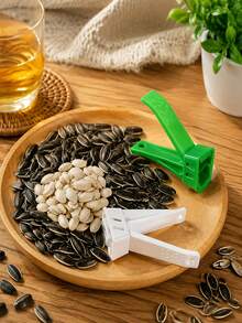 2pcs Plastic Mini Sunflower Seed Shell Opener, 3D Printed Sunflower Seed Shell Opener, Kitchen Gadget. Suitable For Parties, Baking, Snacks And Opening Sunflower Seeds. Convenient And Effortless. Detachable And Washable. Creative Gadget - Multicolor - View 9