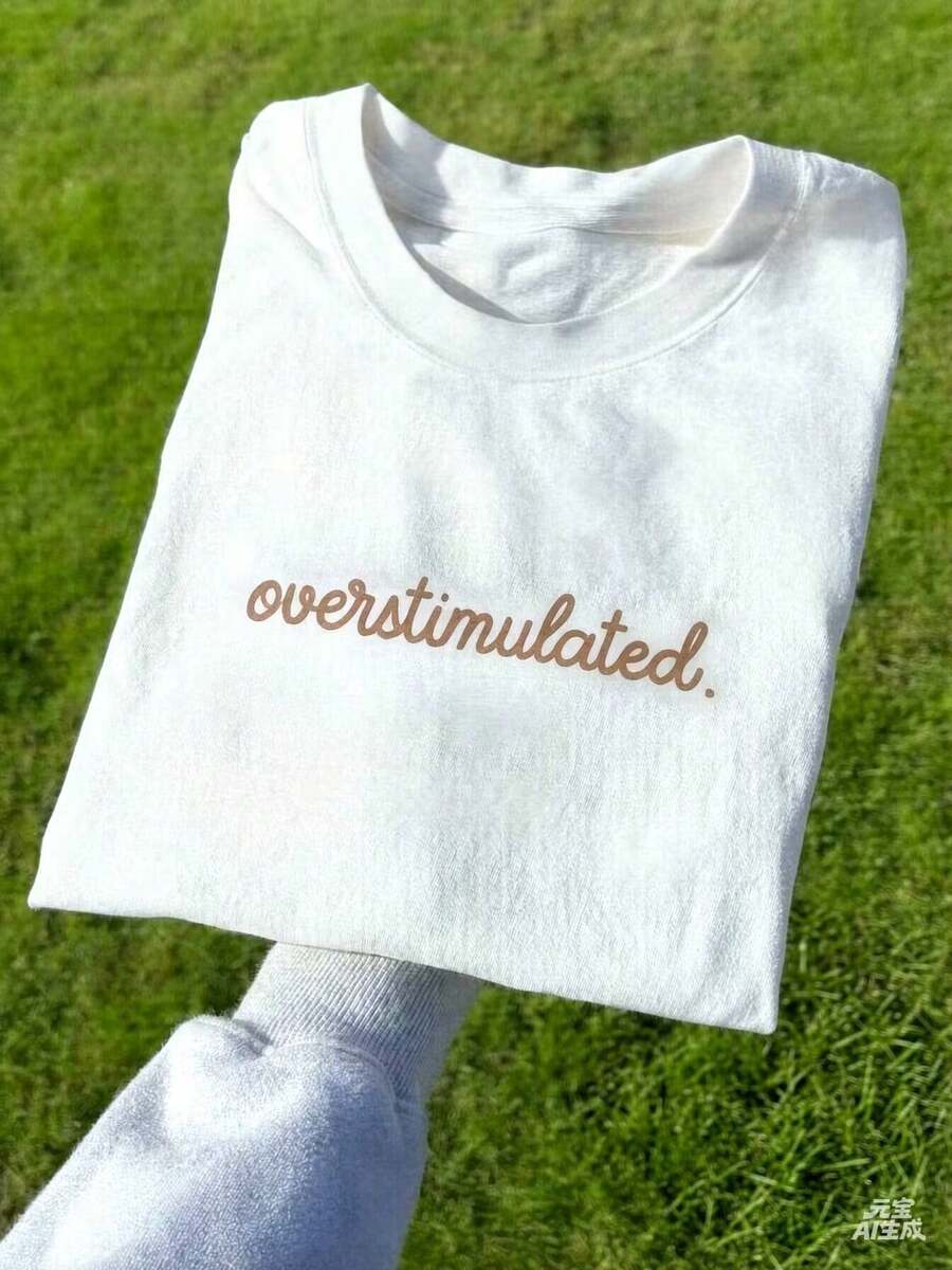 100 Percent Cotton Women's Slogan Print Round Neck Short Sleeve Casual Versatile T-Shirt,Plus Size Women Clothes,Vacation Outfits Women,4th Of July - 白色 - 查看 1