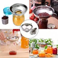 Stainless Steel Wide Mouth Funnel With Detachable Filter Screen, Home Kitchen Dispensing And Filling Funnel, Can Filter Juice, Oil, Jam, Large Diameter Design Convenient For Pouring Granular Ingredients, Compatible With Mason Jars, Glass Bottles And Various Containers, Stainless Steel Material Corrosion-Resistant, With Hanging Handle For Easy Storage, Detachable Filter Screen Can Filter Fruit Pulp And Impurities, Filling Sauces, Honey, Oil, Juice Without Spilling, Easy To Disassemble And Wash Without Residue, Practical Tool For Home Kitchen Dispensing, Pickling, Brewing, Juicing, Kitchen Liquid And Solid Dispensing And Filtering Auxiliary Cookware - Multicolor - View 5