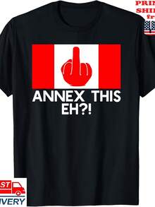 Annex This Eh! Funny Pro Canada Flag Canadian T-Shirt, Unisex Tee - Shape - View 1