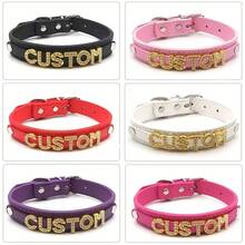 Halloween White PU Leather Customized Gold Letters Choker Collar Men Women Chocker Collar Role Age Play Goth Cosplay Christmas Party Accessories, Punk - Multicolor - View 16