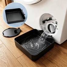 2‑Pack Washing Machine Drainage Tray Set, Thickened PP Plastic Water Collecting Pan, Leak‑Proof Spill‑Resistant Water‑Receiving Tray, Reusable Household Accessory For Drum Washing Machine Maintenance - Durable - View 4