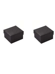 Black High-End Matte Watch Jewelry Storage Box Gift Box, With Sponge, Unisex, Light-Absorbing Velvet Sponge Spring Box, Black Watch Gift Box, Elegant Packaging Box, Perfect Gift, Harajuku Style Fashion Watch Gift Box, Student Gift Watch Gift Box, Watch Storage Box, Bracelet Watch Buddhist Beads Storage Box - Multicolor - View 12