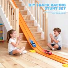 Cool DIY Assembly Track Aluminum Alloy Racing Car Gravity Inertia Sliding Toy For Boys - Multicolor - View 2