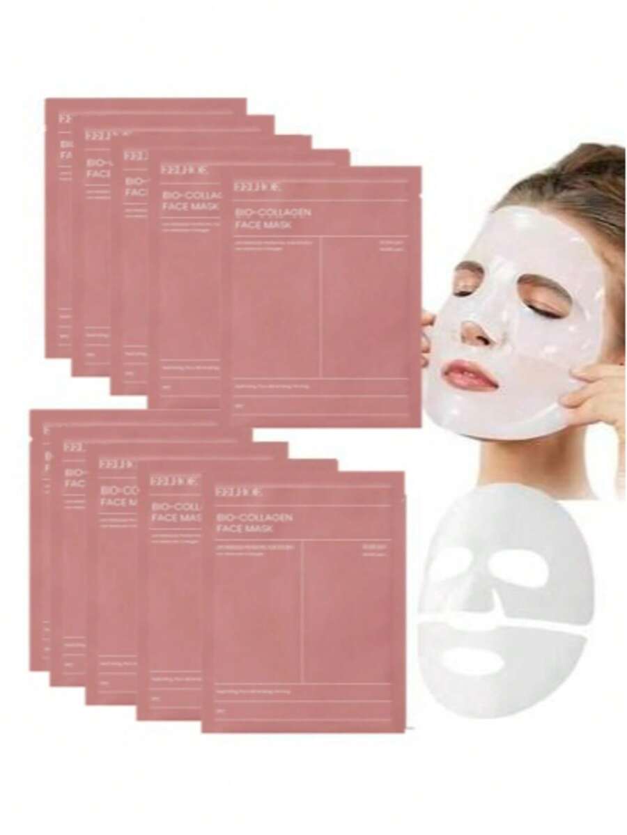 EELHOE 4pcs Bio-Collagen Face Mask Collagen Protein Hydrogel Soft Gel Mask Deep Moisturizing For Women Skin Care Products - Multi-color - View 1