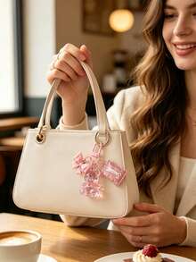 Pink Bear Butterfly Candy Pendant, Heart-Shaped Phone Accessory - Candy Bear Keychain Pendant, Can Be Hung On Bags, Keys - Perfect Gift For Classmates And Friends, Realistic Mini, Minimalist Style, Perfect Wedding And Holiday Gift, Or Can Be Hung On Women's Handbags, Keychains - Multicolor - View 4