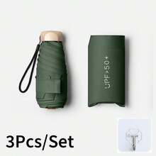 Mini Travel Sun Umbrella UPF 50+ UV Protection Portable Folding Sunshade Umbrella With Storage Bag Lightweight Waterproof For Travel And Daily Use - Multicolor - View 18