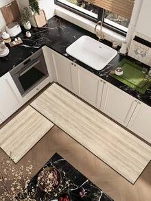 1 Pc Yellow Rock Pattern Kitchen Mat, 3.5 Mm Soft Rubber That Absorbs Water And Is Easy To Clean. Suitable For Corridors, Bathrooms, Living Rooms, Outdoor Door Mats, And Toilets. Useable Throughout The Year And For Various Holidays. - Multicolor - View 10