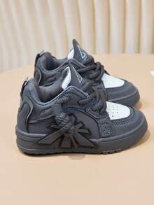 1 Pair Fashionable Sports Skateboard Shoes, Versatile Daily Wear, Breathable, Lightweight, Casual Sports - Grey - View 6