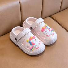 Kids Summer Cartoon Cute Indoor House Slippers, Boys & Girls Clogs - Pink - View 4