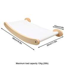 1pc Wall Mounted Cat Climbing Frame And Perch, Cat Hammock, Cat Ladder, Cat Scratching Post, Indoor Cat Wall Shelf For Playing, Climbing, Resting, Max Load 12kg/26lb - Apricot - View 10