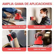 Lijadora De Orbital Eléctrica Profesional Rectangular Rojo - Tipo de Enchufe B USA (220-240V) - Ver 4
