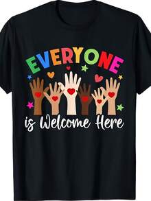 Everyone Is Welcome Here Idaho Teacher T-Shirt - 款式 - 查看 1