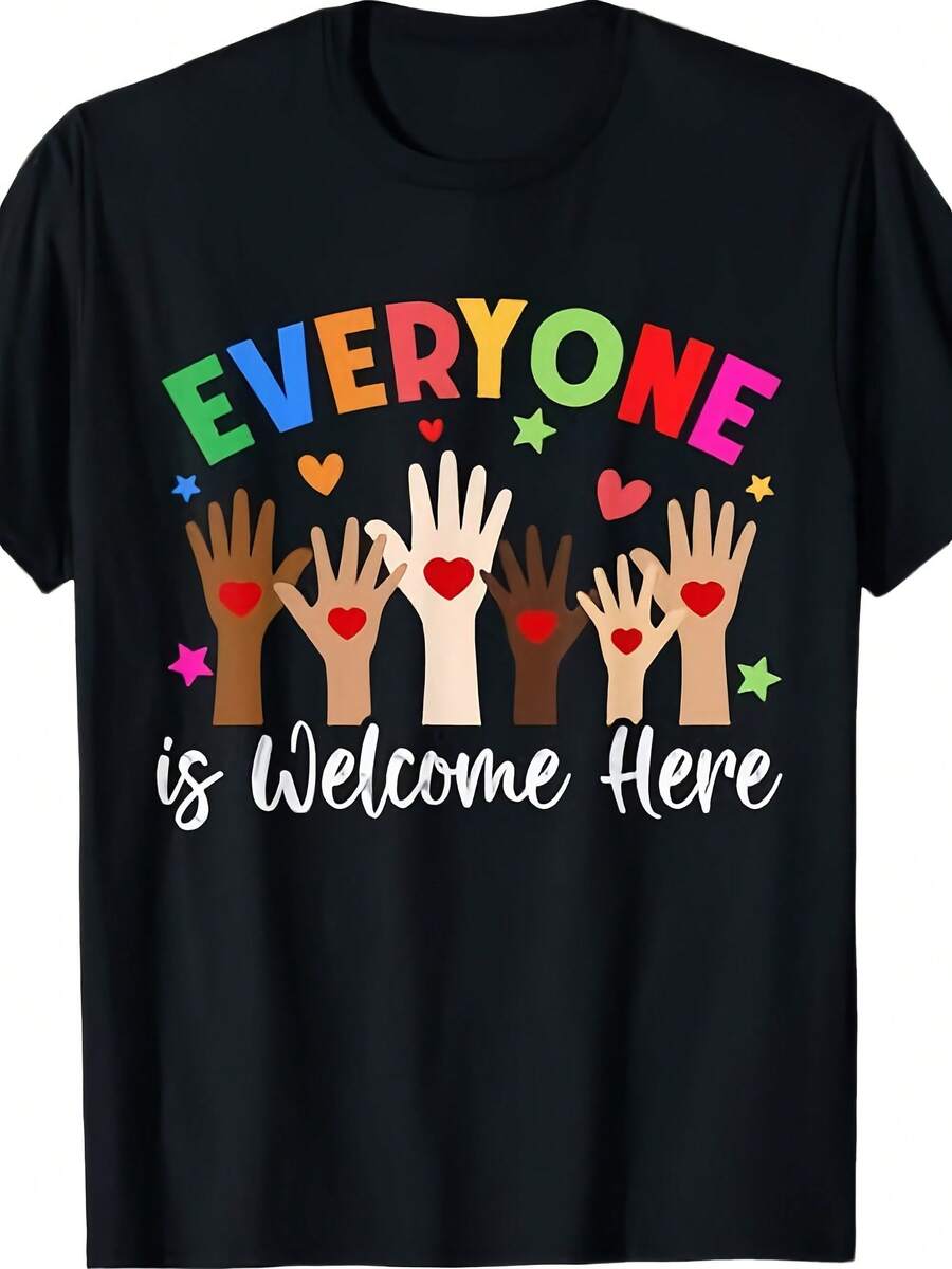 Everyone Is Welcome Here Idaho Teacher T-Shirt - 款式 - 查看 1