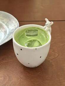 Söt 3D-djur mugg i keramik med underglasyr, kanin och katt, Ins-stil, handhållen kaffekopp för matcha - Multifärgad - Visa 2