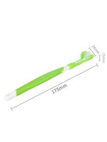 3-Sided Soft Bristle Pet Toothbrush, Suitable For Dogs And Cats, Effectively Removes Plaque And Freshens Breath, Ergonomic Non-Slip Handle, Lightweight And Portable, Pure White Minimalist Design, Practical For All Seasons, Suitable For Home, Travel And Outdoor Grooming Care - Multicolor - View 9
