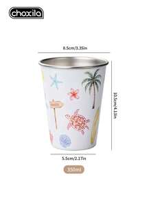 choxila 1pc Beach Style Coffee Mug, Coconut Tree/Sea Turtle/Shell Pattern, Summer Style, 350ml, Mug, Tea Cup, Suitable For Afternoon Tea, Family Gathering, Camping, Holiday Gift - Summer Cup - View 14