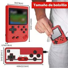 Consola de Juegos Portátil Con Control Extra y Juegos Clásicos, Mini Consola Retro con Control Portátil 400 Juegos Clásicos, Compatible para Conectar a Televisión, Control Secundario Incluido para Jugar en Pareja, Recargable USB Ideal para Regalo Video juego con Control - Ver 6