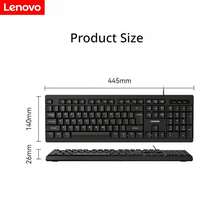 Lenovo K13 Classic Wired Keyboard And Mouse Combo, Ergonomic Office Computer Keyboard, Compatible With Laptop, PC, Mac - View 10