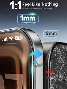 8 Pack 9D Tempered Glass Screen Protector For IPhone 18 Pro/18 Pro Max/17 Pro/Air/16 Pro Max/15 Pro Max/16/15/14/13/12/11/Plus/X/XS/XR/XS Max/Mini, High-Definition Glossy Finish, Easy Installation, Scratch & Impact Resistant, Anti-Fingerprint - Clear - View 5