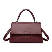High-Quality Women's Shoulder Bag, PU Leather Luxury Handbag, Designer Crossbody Bag For Women, 2026 Style - Burgundy - View 12