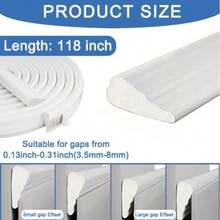 1pc 3 Meters X 2cm High Density Wedge-Shaped Self-Adhesive Door And Window Sealing Strip, Windproof Sealing Strip, Door Gap Filler, Soundproof Foam Sealing Strip, For Winter Warmth - A - View 10