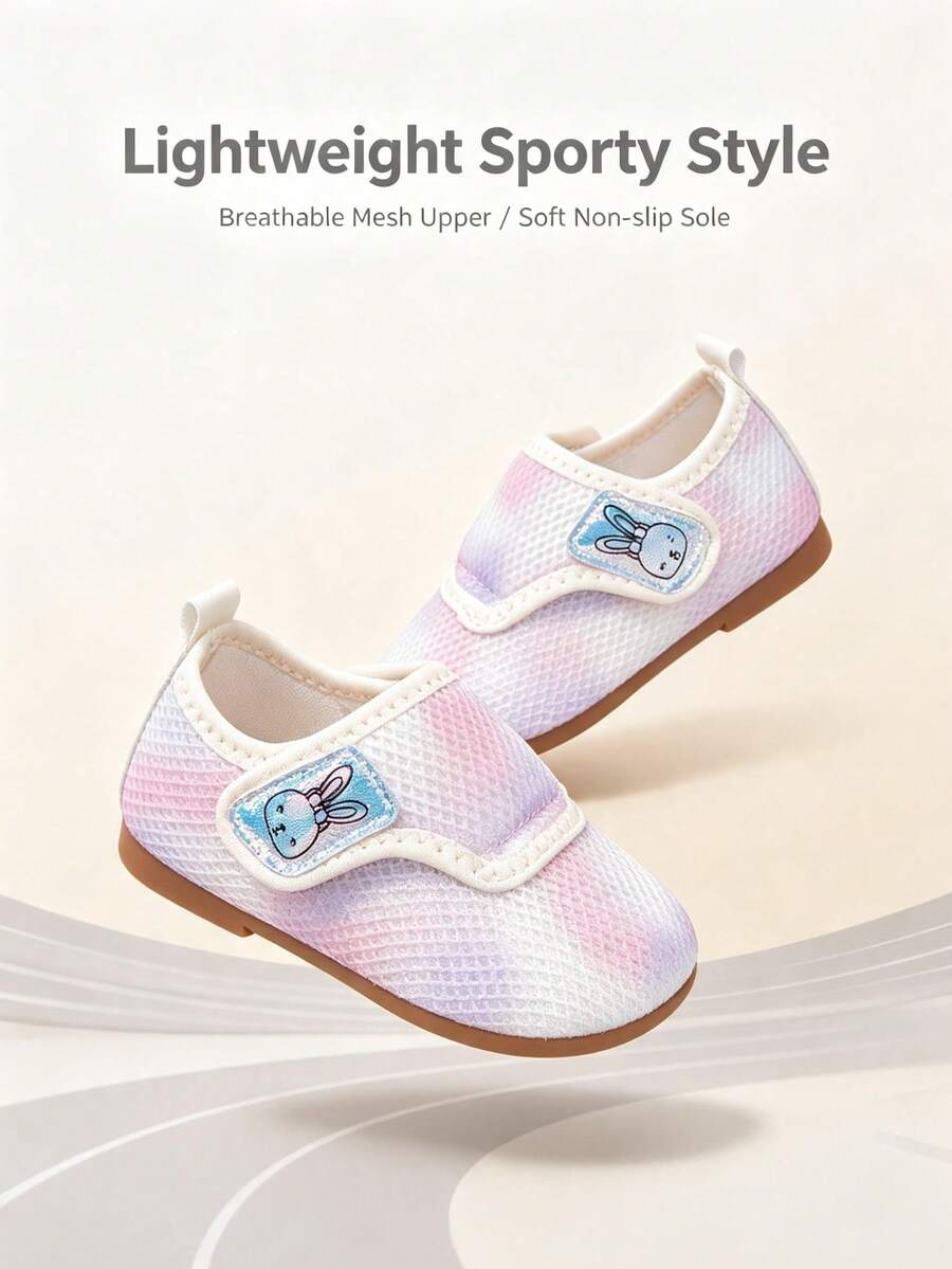 Autumn New Gradient Pink Purple Double Layer Mesh Baby Walking Shoes ...