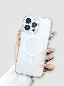 CteGlodrix Funda de teléfono básica magnética a prueba de golpes, funda de teléfono transparente magnética, diseño clásico, compatible con carga inalámbrica, anti-amarilleo, compatible con iPhone 17 16 15 14 13 12 11 Pro y Pro Max, resistente a arañazos, duradera, ligera, regalo de primavera, regalo de cumpleaños de Pascua para mamá - transparente - Ver 4