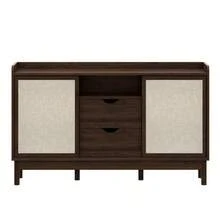 Sideboard With Sliding Doors, Natural Color - Modern Retro Style - Natural - 查看 7