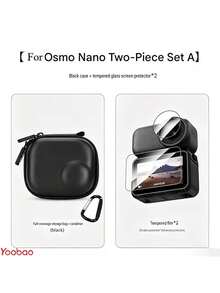 Yoobao Hard Shell Camera Carrying Case, Compatible With DJI Osmo Nano Action Camera, With Velvet Lining And Carabiner Shockproof Storage Bag, Portable Travel Protection Pouch - View 6