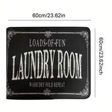 Vintage Laundry Room Printed Washing Machine Top Protector Mat, Non‑Slip Absorbent Dust‑Proof Dryer Cover Pad, Decorative Rubber Diatomaceous Mat For Laundry Room Kitchen Countertop - Washing Machine Dust Cover - View 4