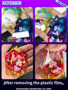 Game , Spamton, Tenna, Kris, Susie, Ralse, Berdly, Del-Turne, DELTARUN-Chapter5, 2D Flat Double-Sided Cartoon Character Pendant, Anime Game Merchandise - Partially Translucent - View 4