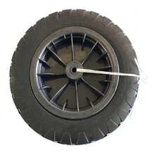PU Wheelbarrow Wheel 14 Inch 3.50-8 Puncture Proof Solid Heavy Duty Tyre Black - CZP164 - View 3